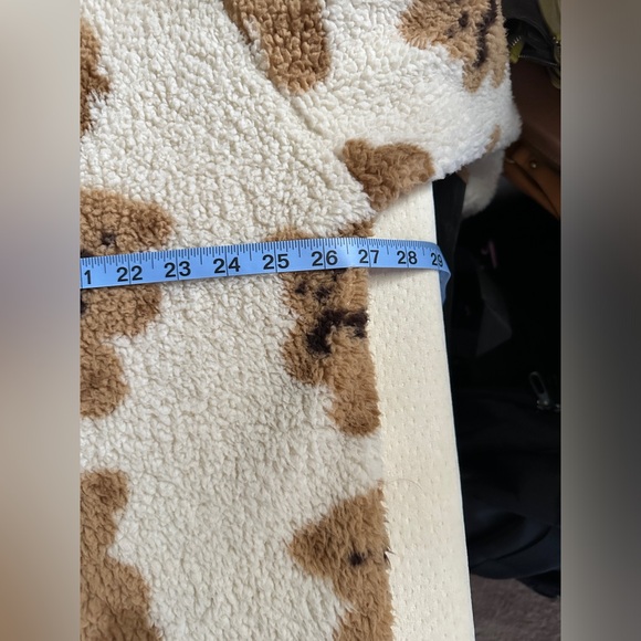 18. 🧸SHEIN Teddy Bear Drop Shoulder Plush Teddy Jacket, Brown and Cream- size 3x - Picture 9 of 11